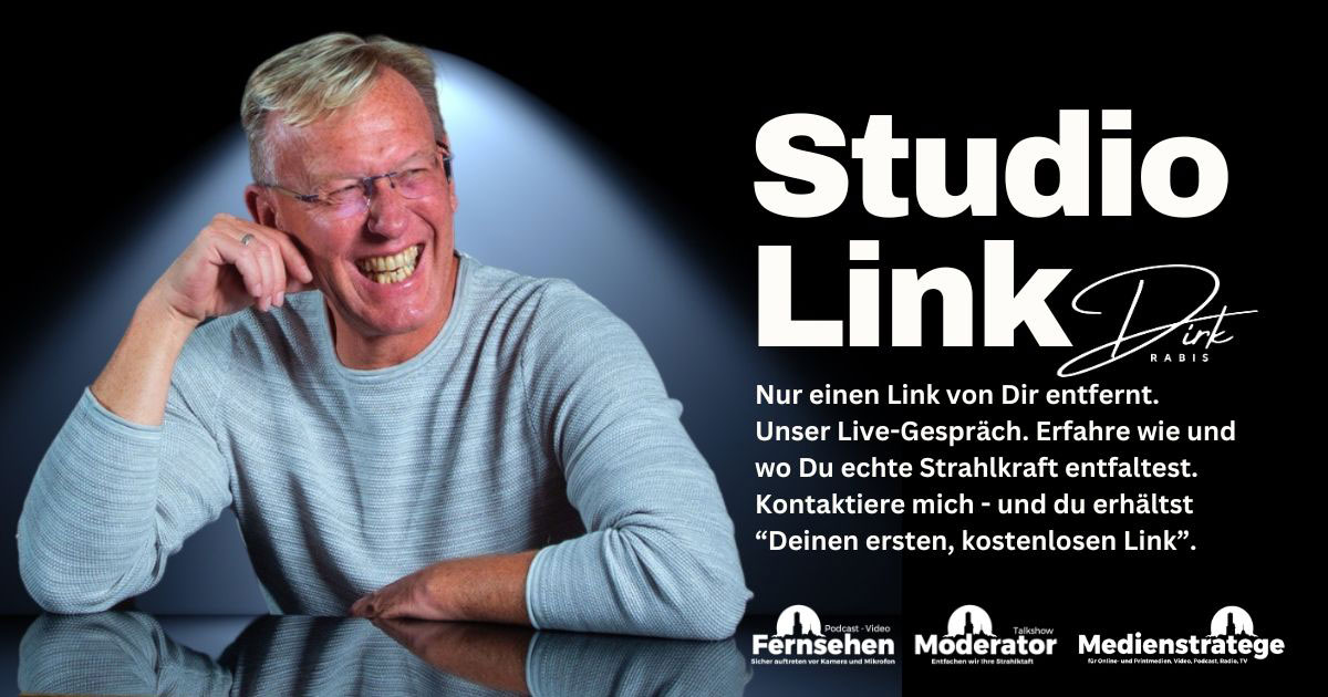 Echt erlebbar werden auf den passenden Plattformen: Studio-Link erhalten.